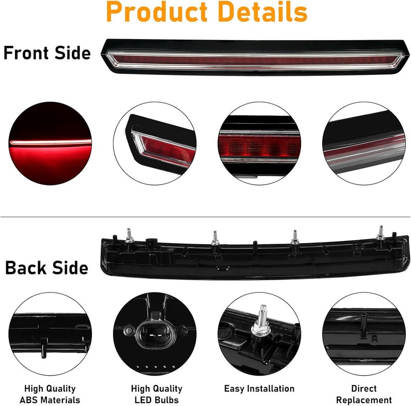 Abodvu Compatible with GMC Yukon/Yukon XL/Cadillac Escalade/Escalade ESV Third Brake Light 2015-2020,Yukon High Mount Rear Tail Center Stop Light,3rd Brake Lamp Assembly Replacement for 22783103,22803028,1PC - Image 5